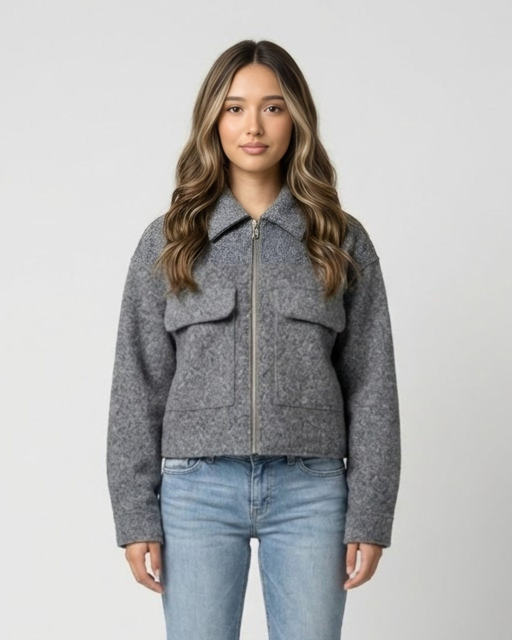 Cropped Wool Jacket