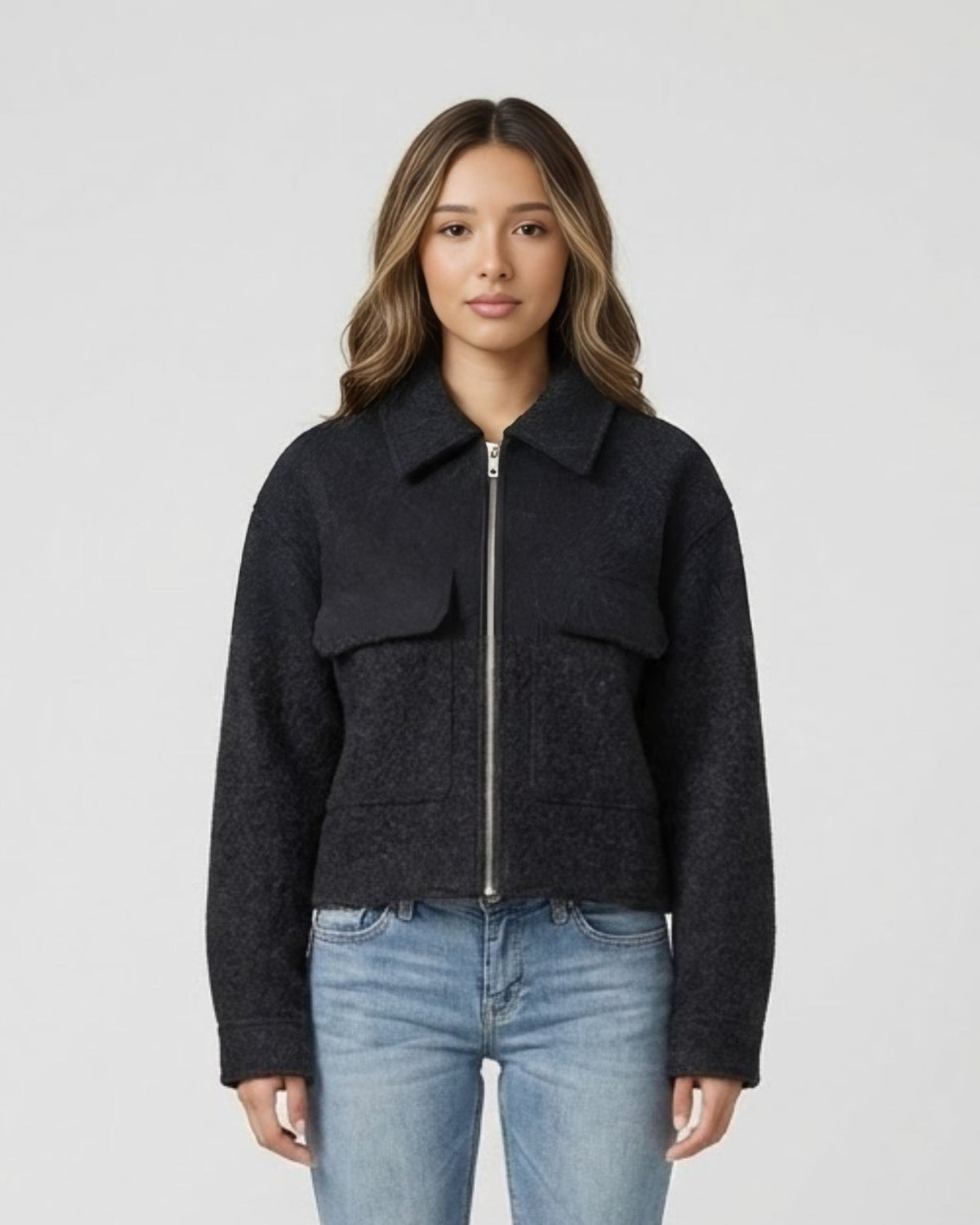 Cropped Wool Jacket