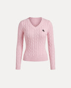 Cable Knit V-Neck Sweater