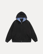 Chequered Zip Hoodie