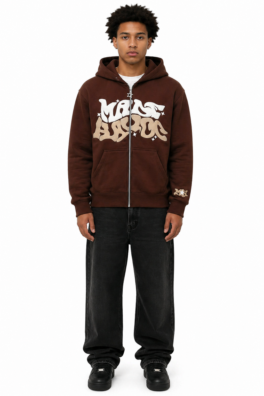 Sudadera con cremallera Mave, color marrón