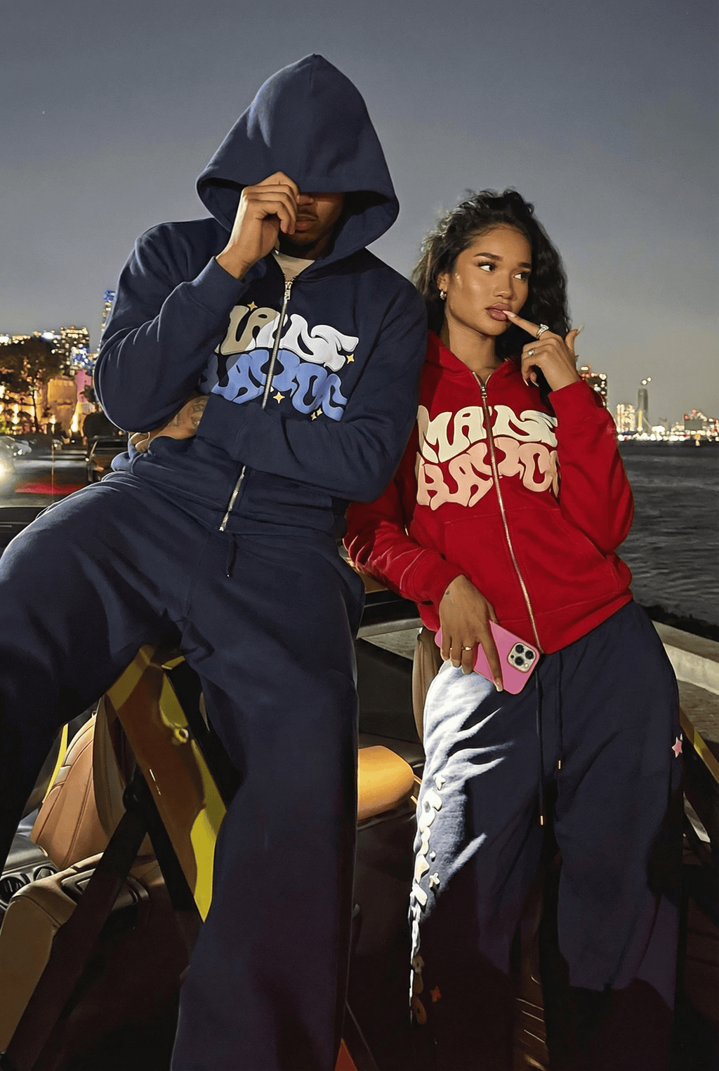 Mave Zip Hoodie Rot