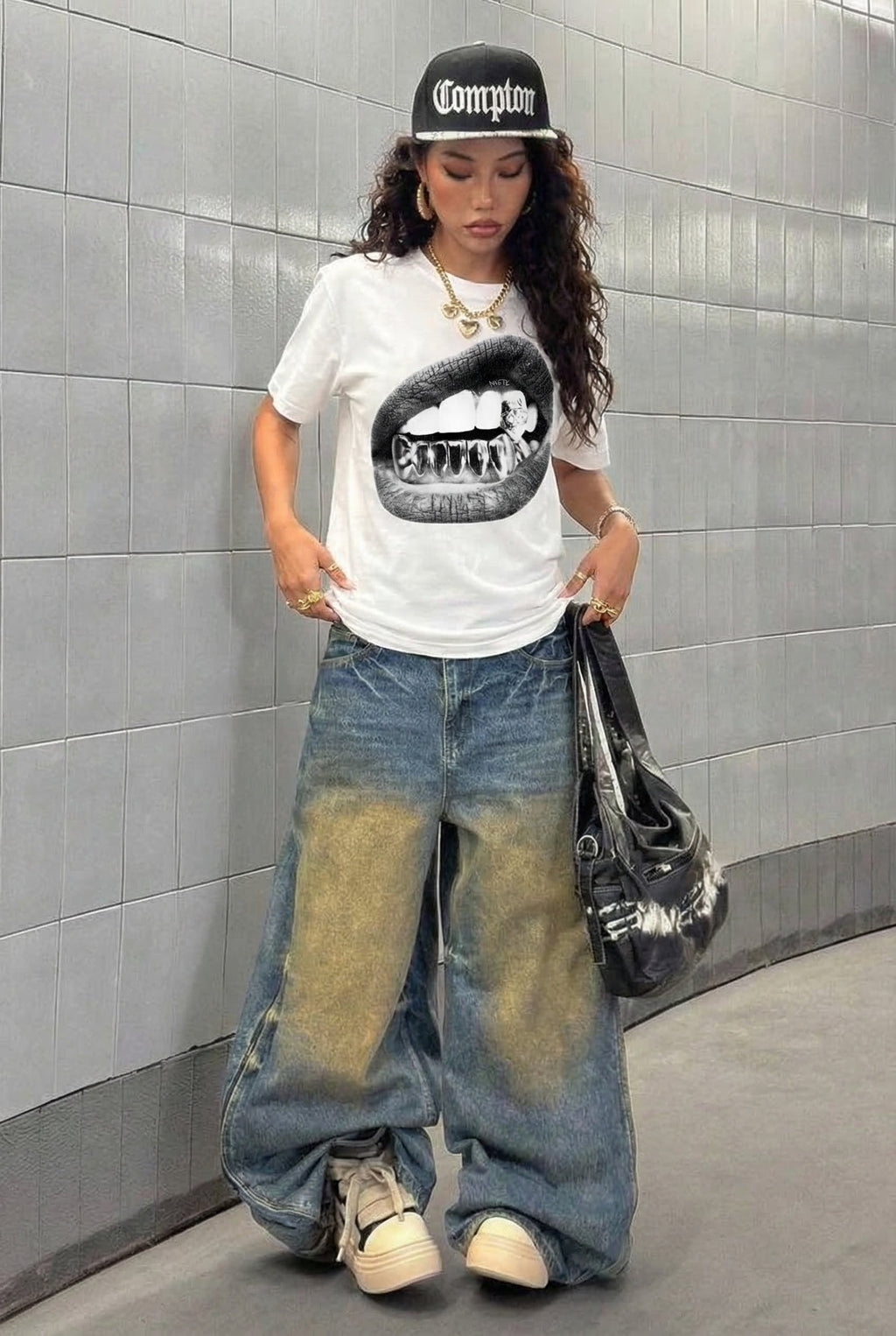 T-Shirt "Silberne Grillz"