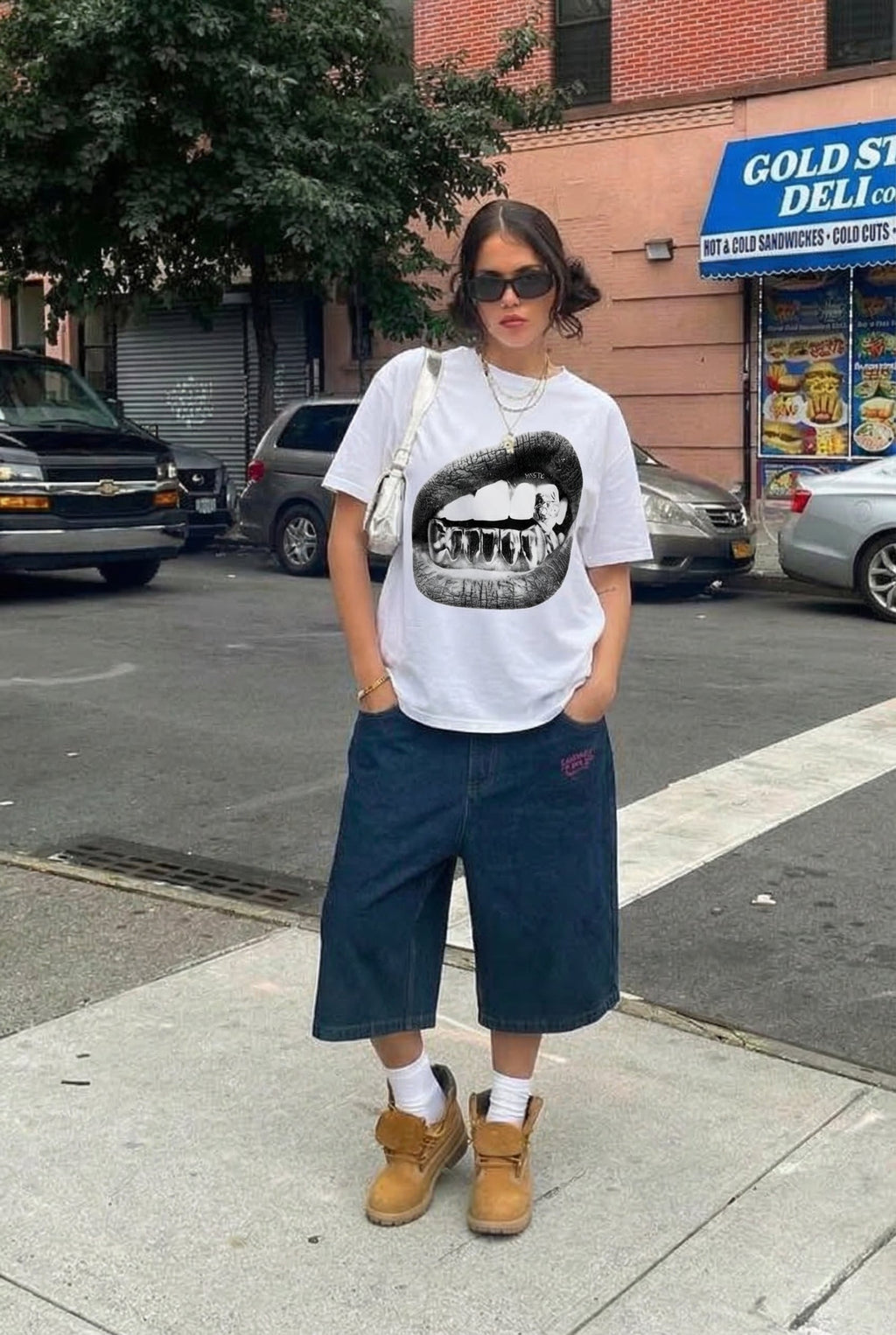 T-Shirt "Silberne Grillz"