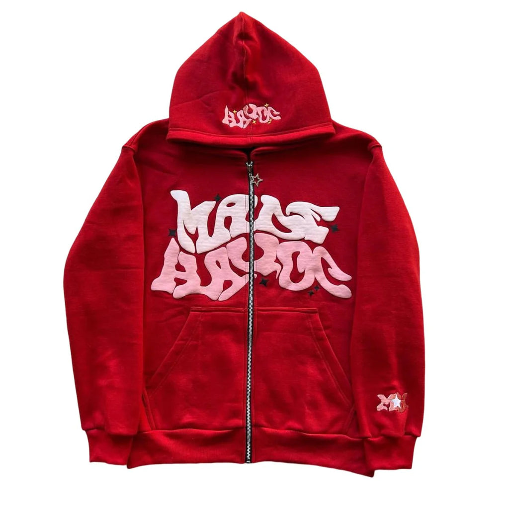 Mave Zip Hoodie Rot